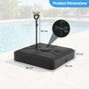 Cantilever Umbrella Base with Wheels and Retractable Pull Rod 150 kg Water and Sand-Black