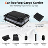 Car Rooftop Cargo Carrier Waterproof Heavy-Duty PVC Roof Bag Storage Bag-Grey-L