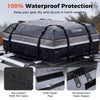 Car Rooftop Cargo Carrier Waterproof Heavy-Duty PVC Roof Bag Storage Bag-Grey-M