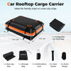 Car Rooftop Cargo Carrier Waterproof Heavy-Duty PVC Roof Bag Storage Bag-Orange-L