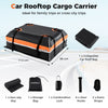 Car Rooftop Cargo Carrier Waterproof Heavy-Duty PVC Roof Bag Storage Bag-Orange-M