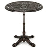 68CM Round Cast Aluminum Patio Bistro Table with Hollow Top-Copper