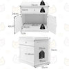 Cat Furniture with Cat litter box enclosure Semi-auto Open-top Cat Litter Box and 179cm Cat Tree