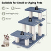 Cat Stairs 2-in-1 Cat Tree Tower Pet Steps with Sisal Scratching Posts-Grey