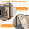 180CM Tall Cat Tree Multi-Level Large Cat Tower with Scratching Posts-Grey