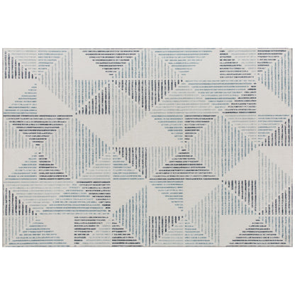 HOMCOM Modern Area Rug, Geometric Pattern Non-Slip Washable Rug, Soft Floor Carpet for Living Room, Bedroom, Dining Room, Home Office, 290 x 200 cm, Multi-Coloured