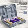 SPORTNOW 9kg Hex Dumbbells Set of 6, Hand Weights with Carry Case for Home Gym Strength Training, 2 x 1kg, 2 x 1.5kg, 2 x 2kg