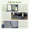 PawHut 206cm Cat Tree, Multi-Level Cat Tower with Scratching Posts and Board, Beds, Condos, Platforms, Toy Balls, Dark Grey