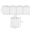 Outsunny Set of 2 Decorative Garden Fence, 8 Panels Metal Picket Fence, Versatile Shapes for Patio Lawn, 365cm x 112cm, Black
