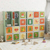 Children 12-Cube Wardrobe Baby Dresser Kids Bedroom Armoire-Green