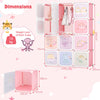 Children 12-Cube Wardrobe Baby Dresser Kids Bedroom Armoire-Pink