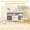 Wooden Kids Toy Children Bookshelf Storage Chest with Open Shelf-White