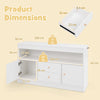 Wooden Kids Toy Children Bookshelf Storage Chest with Open Shelf-White
