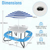 Children HDPE Kids Picnic Table with Height Adjustable Umbrella-White