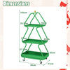 Christmas Tree Storage Cart 3-Tier Rolling Xmas Cart with Topper Star-Green