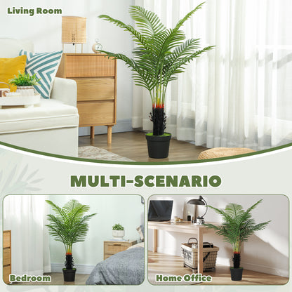HOMCOM 120cm Artificial Areca Palm Tree in Green
