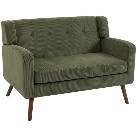 HOMCOM 2 Seater Sofa in Dark Green