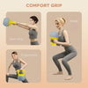 SPORTNOW 8KG Soft Kettlebell, Kettlebell with Non-Slip Handle for Home Gym, Weight Lifting, Strength Training, Yellow/Grey