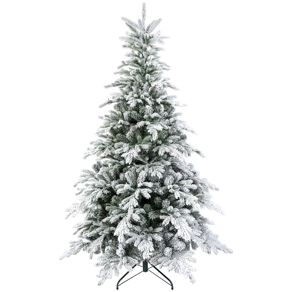 HOMCOM 5ft Bushy Snow-Flocked Artificial Christmas Tree in Green