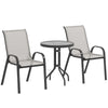 Outsunny Three-Piece Outdoor Garden Set - Light Grey