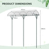 Climbing Vegetables Fruits Flowers Shelter with PVC Canopy and Metal Stand