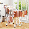 Clothes Drying Rack Foldable Laundry Drying Rack with 18 Drying Rails-White