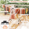 Clothes Drying Rack Foldable Laundry Drying Rack with 18 Drying Rails-White