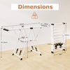 Clothes Drying Rack Foldable Laundry Drying Rack with 18 Drying Rails-White