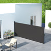 Outsunny Retractable Side Awning, Outdoor Privacy Screen for Garden, Hot Tub, Balcony, Terrace, Pool, 400 x 180cm, Black