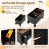 Collapsible Wagon Cart Foldable Utility Cart with Telescoping Handle-Black