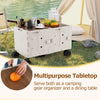 Collapsible Wagon Cart Foldable Utility Cart with Telescoping Handle-White