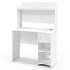 Computer Desk with Hutch and 2 Open Shelves for Home Office-White