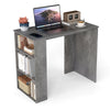Computer Desk with Bookshelf for Study Living Room-Grey