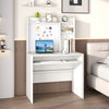 Computer Desk with Magnetic Bulletin Board and Keyboard Tray-White