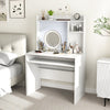 Computer Desk with Magnetic Bulletin Board and Keyboard Tray-White