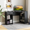 L-Shaped Computer Desk with Storage and Open Shelves for Living Room Bedroom-Black