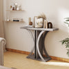 Console Table 100 cm Rectangular Entryway Table with Geometric Frame-Grey