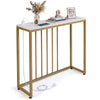 Console Table with Charging Station and Power Outlets for Hallway-White