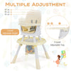 16-in-1 Convertible Baby High Chair with Removable Tray and 5-Point Harness-Beige