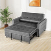 3-in-1 Convertible Sleeper Sofa Bed Pull Out Couch Bed-Grey