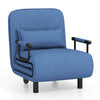 3-in-1 Convertible Sofa Bed with 5-Position Adjustable Backrest-Blue