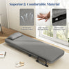 3-in-1 Convertible Sofa Bed with 5-Position Adjustable Backrest-Light Grey