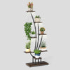 155CM Tall 8-Tier Corner Metal Plant Shelf for Multiple Plants-Rustic Brown-1 Piece