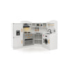 Wooden Corner Play Kitchen with Sounds and Lights for Kids