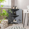 Corner Storage Cabinet Display Unit-Grey