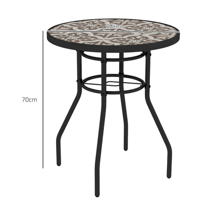Outsunny Φ60 Garden Table in Tan