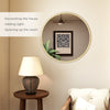 HOMCOM 61cm Decorative Wall Mirror for Bedroom Living Room, Modern Round Bathroom Mirror for Home Decor, Gold Tone