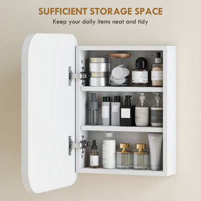HOMCOM Bathroom Medicine Cabinet with Mirror in White