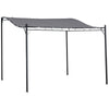 Outsunny 3x3m Metal Pergola with Canopy Garden Awning for Garden Parties, Grey