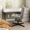 Criss Cross Legged Chair with Adjustable Height for Bedroom-Grey